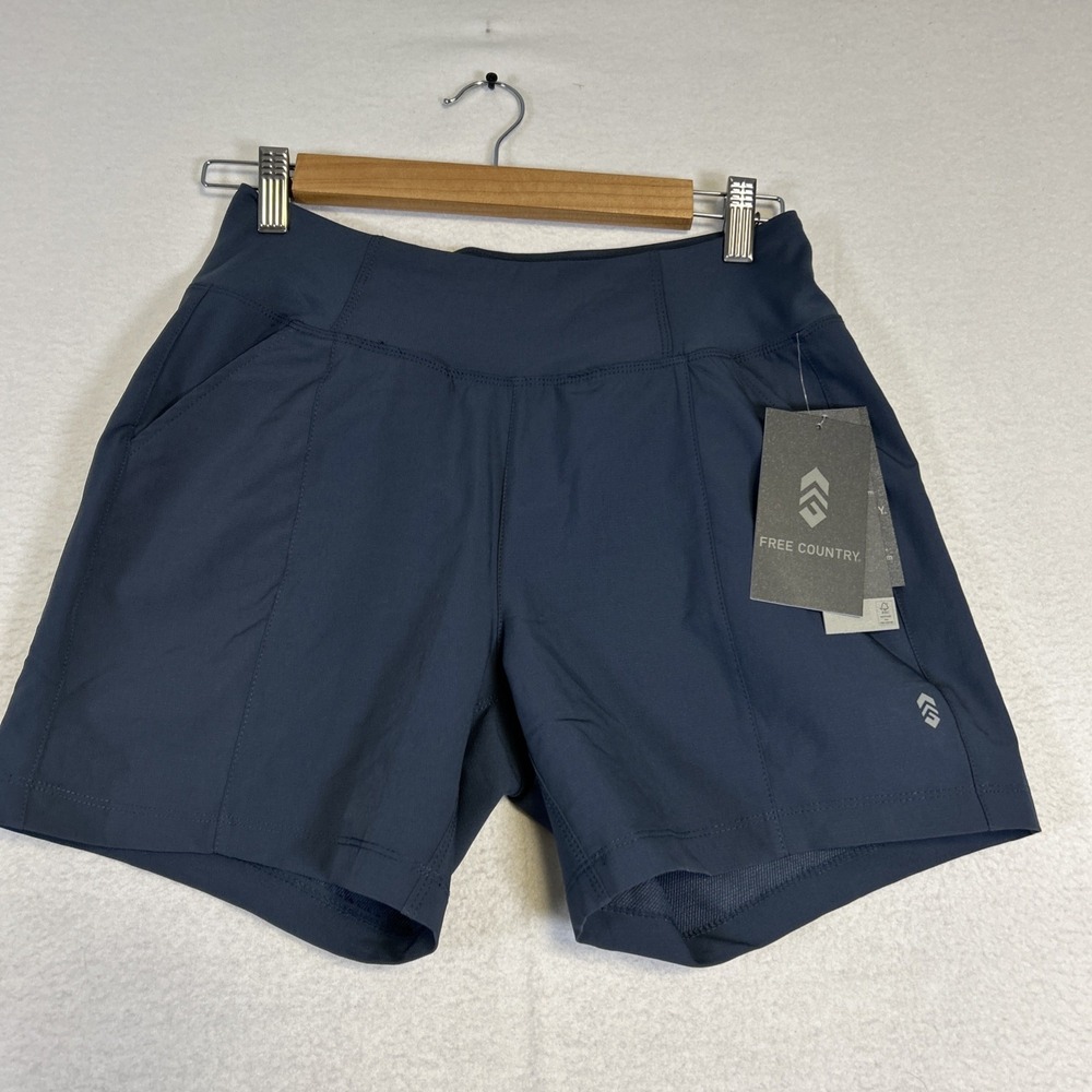 Free Country Everyday Explorer Shorts Gray Small Womens Charcoal J54LAS5633